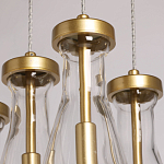 Люстра с 9-ю прозрачными стеклянными плафонами в форме капли Lucid Rain  варинант исполнения - 8 | Loft Concept в Самаре