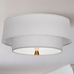 Потолочный светильник круглый серый с тканевым абажуром Ground Gray варинант исполнения - 2 | Loft Concept в Самаре