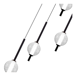 Люстра светодиодная каскадная с 4-мя сферическими стеклянными плафонами Splatter варинант исполнения - 4 | Loft Concept в Самаре