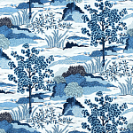 Ткань Blue landscape синий пейзах T3-89 варинант исполнения - 1 | Loft Concept в Самаре