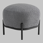 Пуф Стоун букле Fluffy темно-серый варинант исполнения - 1 | Loft Concept в Самаре