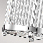 Подвесной светильник цвета хром с рифленым стеклянным цилиндрическим плафоном в современном стиле Feiss варинант исполнения - 6 | Loft Concept в Самаре