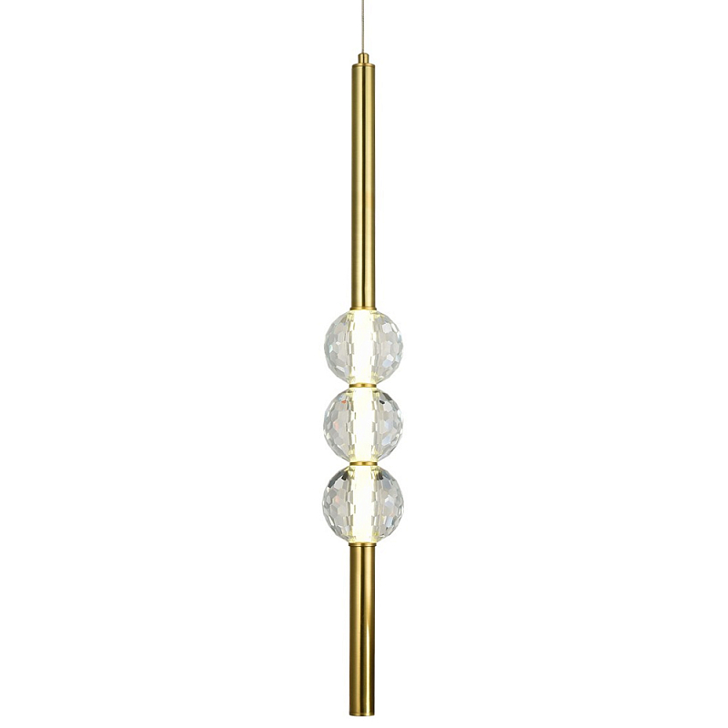 Подвесной светильник Celestin Spheres Brass Trio Hanging Lamp Прозрачный Латунь Подвесной светильник Celestin Spheres Brass Trio Hanging Lamp Прозрачный Латунь в Самаре | Loft Concept