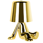 Настольная лампа фигурная золотого цвета с гладким абажуром Высота 17 см Sophia варинант исполнения - 2 | Loft Concept в Самаре