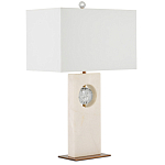 Настольная лампа из мрамора с тканевым прямоугольным абажуром Eternity варинант исполнения - 6 | Loft Concept в Самаре