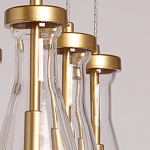 Люстра с 7-ю прозрачными плафонами из стекла в форме капли Lucid Rain  варинант исполнения - 9 | Loft Concept в Самаре