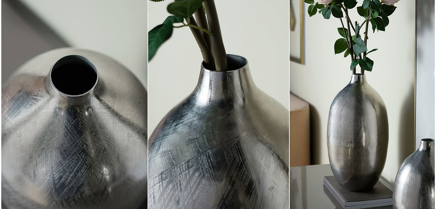 Ваза Silvian Vase silver Ваза Silvian Vase silver - Loft-Concept в Самаре
