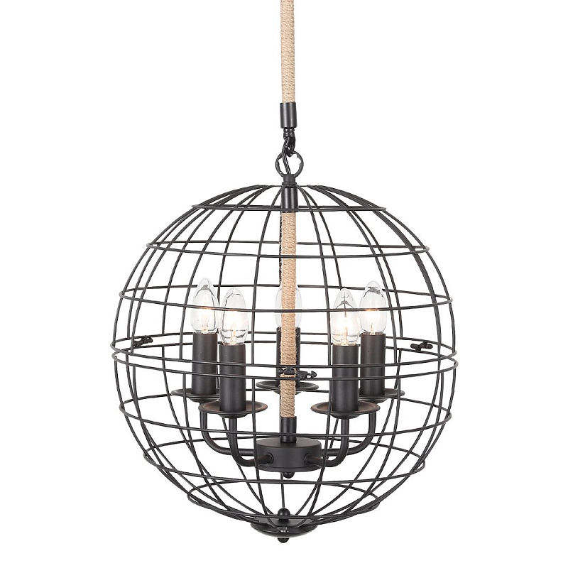Люстра Loft Rope Sphere Pendant Черный Люстра Loft Rope Sphere Pendant Черный в Самаре | Loft Concept