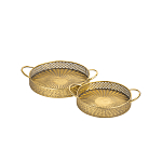 Поднос железный Gold Mesh варинант исполнения - 2 | Loft Concept в Самаре