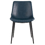 Стул с обивкой из экокожи темно-синего цвета RHOMBUSES UPHOLSTERY варинант исполнения - 2 | Loft Concept в Самаре