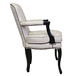 Кресло c растительным орнаментом Aubrey Classical Armchair beige jacquard варинант исполнения - 1 | Loft Concept в Самаре