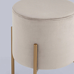 Бежевый пуф на золотистых ножках SANJAY варинант исполнения - 2 | Loft Concept в Самаре