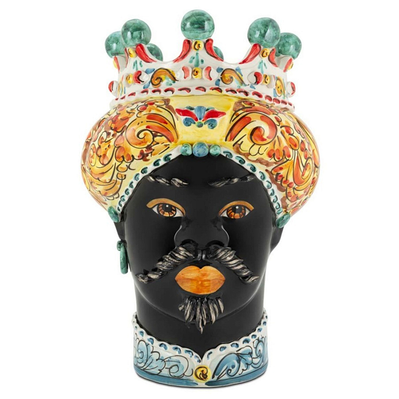Ваза Vase Moro Man Ornate Mix Черный Мульти Ваза Vase Moro Man Ornate Mix Черный Мульти в Самаре | Loft Concept