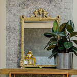 Зеркало настенное в раме бежевого цвета с эффектом старины Classic Ornament Mirror варинант исполнения - 2 | Loft Concept в Самаре