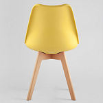 Стул с основой из пластика и мягким сиденьем Arvika Yellow варинант исполнения - 4 | Loft Concept в Самаре