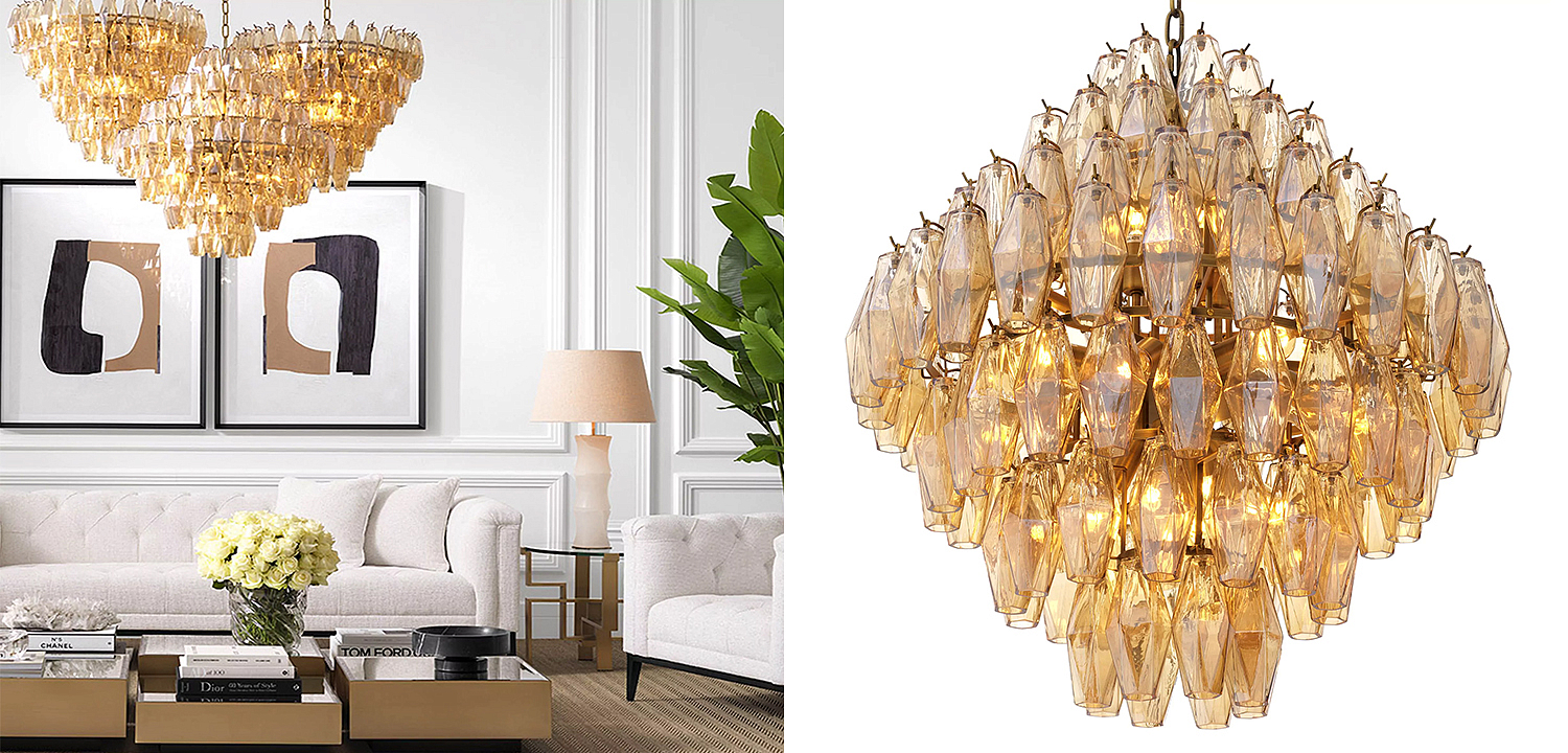 Люстра Eichholtz Chandelier Benini L Amber Люстра Eichholtz Chandelier Benini L Amber - Loft-Concept в Самаре