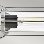 Бра для ванных комнат горизонтальное с 2-мя прозрачным цилиндрическим плафонами на круглом основании Hinkley варинант исполнения - 8 | Loft Concept в Самаре