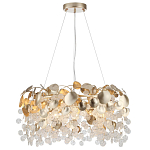 Люстра с декоративными подвесками из прозрачного стекла в форме монеток FAIRYTREE Light варинант исполнения - 7 | Loft Concept в Самаре