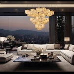 Люстра подвесная с квадратными плафонами из натурального камня Glowing Spheres варинант исполнения - 8 | Loft Concept в Самаре