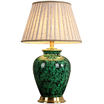 Настольная лампа с абажуром Beige Green Malachite Lampshade варинант исполнения - 1 | Loft Concept в Самаре