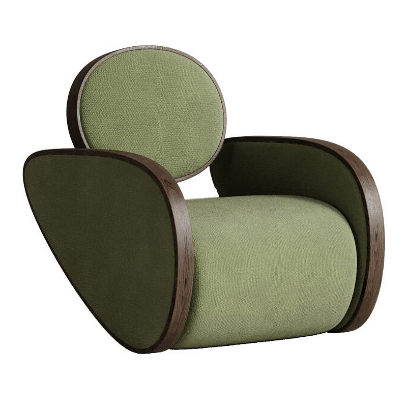 Кресло Nautilus Green Зеленый Коричневый в Самаре | Loft Concept 