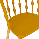 Пластиковый стул на ножках из массива бука Ferret Spiral Mustard варинант исполнения - 4 | Loft Concept в Самаре