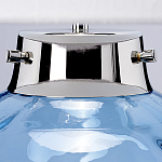 Настольная лампа с шарообразным прозрачным основанием из цветного переработанного стекла и белым цилиндрическим абажуром Elstead Lighting варинант исполнения - 8 | Loft Concept в Самаре