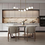 Люстра на штанге с 8-ю белыми шарообразными плафонами Bubble Chandelier варинант исполнения - 4 | Loft Concept в Самаре