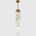 Многоярусная люстра с прямоугольными хрустальными подвесками Allard Crystal Chandelier 3 варинант исполнения - 3 | Loft Concept в Самаре