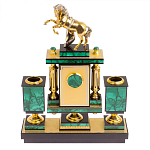 Настольный письменный набор из малахита с декором в виде лошади Leader Organizer варинант исполнения - 4 | Loft Concept в Самаре