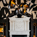 Обои ручная роспись в стиле Арт-деко Symphony Original colourway on Flint silk dupion варинант исполнения - 5 | Loft Concept в Самаре