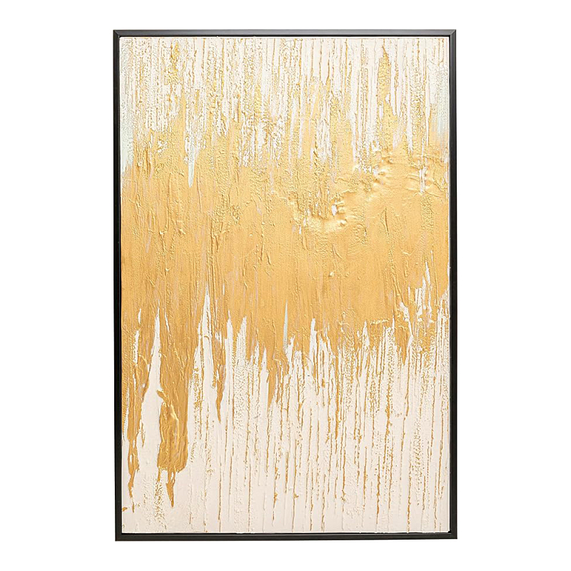 Картина Gold Abstract Глянцевое золото Бежевый в Самаре | Loft Concept 