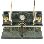 Настольный письменный набор из змеевика с подставкой под календарь Successful Leader варинант исполнения - 1 | Loft Concept в Самаре