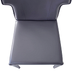 Стул серый из искуственной кожи на 4-х ножках Enigma Gray варинант исполнения - 3 | Loft Concept в Самаре