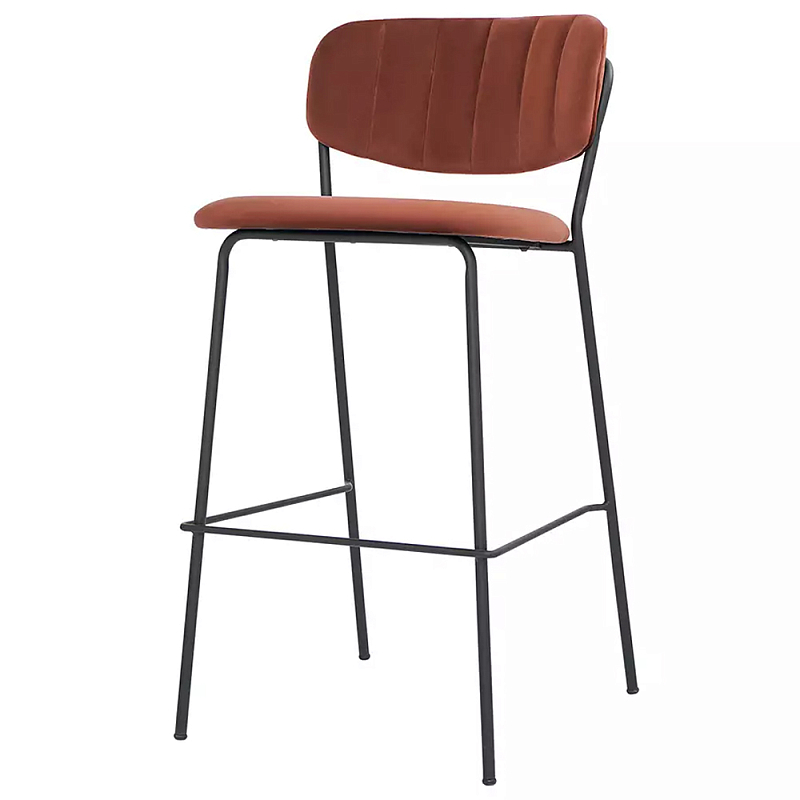 Стул барный с широкой полукруглой спинкой Chair Smooth Shapes Кирпичный Стул барный с широкой полукруглой спинкой Chair Smooth Shapes Кирпичный в Самаре | Loft Concept