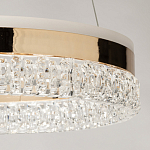 Люстра в виде кольца золотого цвета с прозрачными вставками Radiant Rail варинант исполнения - 9 | Loft Concept в Самаре