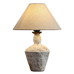 Настольная лампа с керамическим фактурным основанием и тканевым абажуром Eastern Tale варинант исполнения - 1 | Loft Concept в Самаре