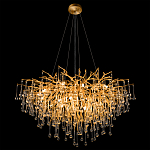 Люстра подвесная с прозрачными стеклянными подвесками в форме капель Диаметр 100 см Droplet Chandelier варинант исполнения - 5 | Loft Concept в Самаре