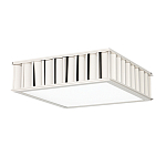 Потолочный светильник квадратный с гофрированным серебрянным абажуром Millennium варинант исполнения - 1 | Loft Concept в Самаре