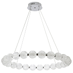 Светодиодная кольцевая люстра с круглыми плафонами Crystal Globule Chandelier Chrome варинант исполнения - 4 | Loft Concept в Самаре
