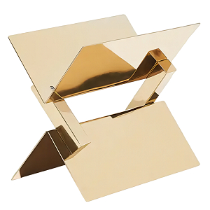 Дизайнерский журнальный стол фигурный золотого цвета Ufuri