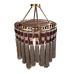 Люстра круглая плетеная с кисточками Walnut Chandelier Tassels Boho Style варинант исполнения - 2 | Loft Concept в Самаре
