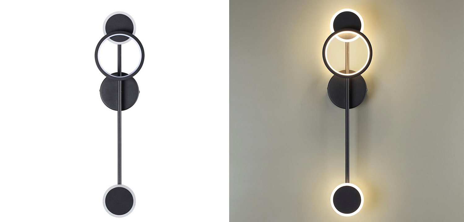 Бра Bendik Black Ring Wall lamp A Бра Bendik Black Ring Wall lamp A - Loft-Concept в Самаре