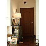 Настольная лампа с принтом на белом тканевом абажуре Roof Garden Lamp варинант исполнения - 8 | Loft Concept в Самаре