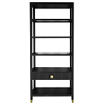 Стеллаж Elsa Dreams Black со стеклянными полками и ящиком варинант исполнения - 7 | Loft Concept в Самаре