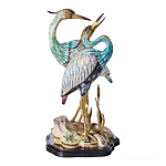 Статуэтка в виде двух птиц из фарфора с бронзовыми элементами Bird of the Garden of Eden варинант исполнения - 2 | Loft Concept в Самаре