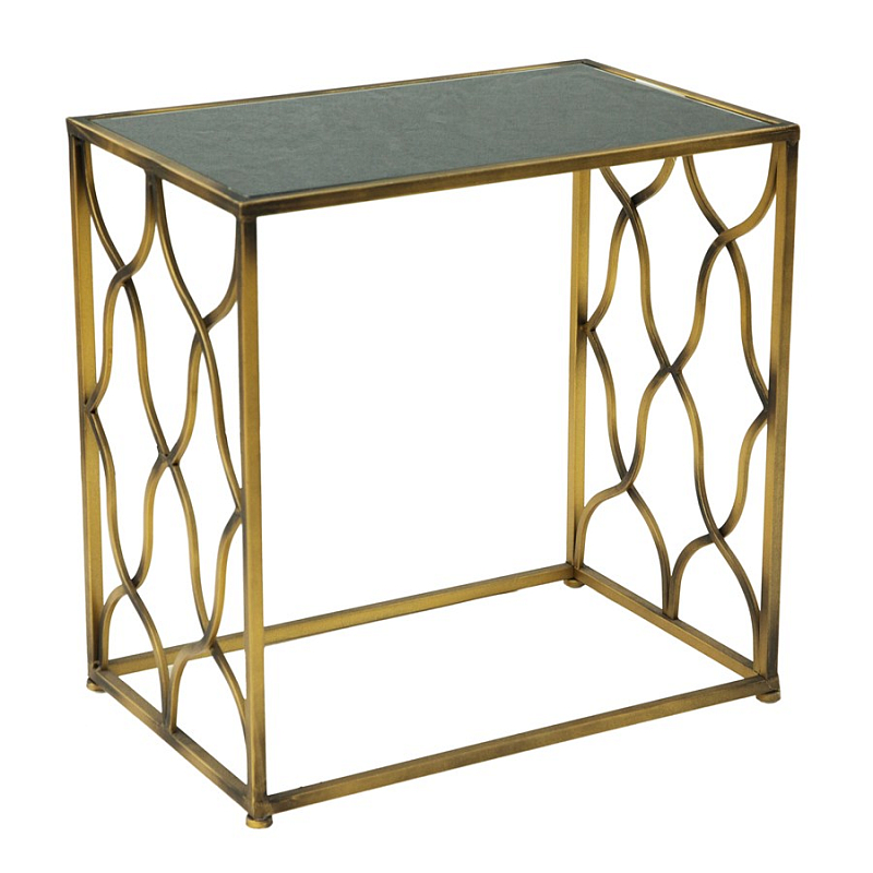 Консоль Golden Broken Rhombuses Золотой Черный в Самаре | Loft Concept 