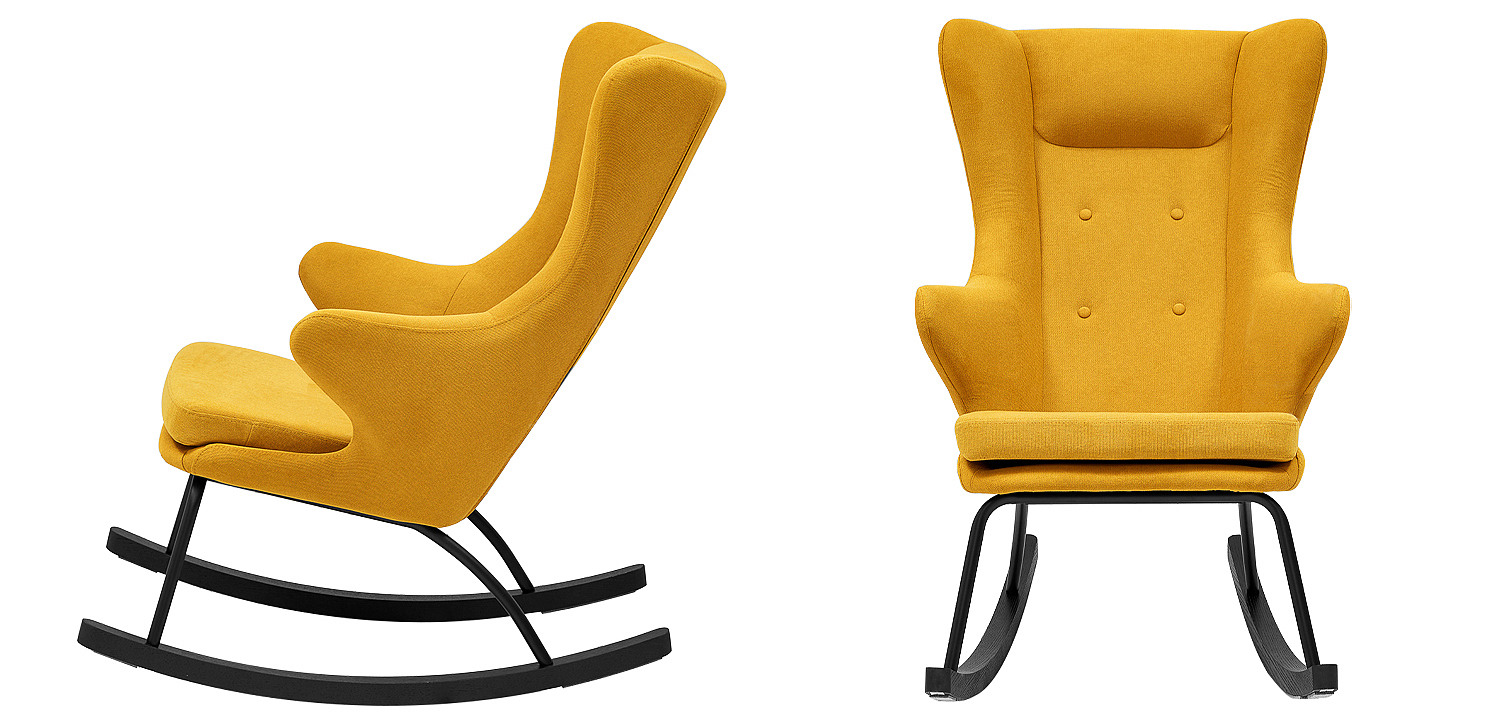 Rocking chair DORIA YELLOW Кресло-Качалка Желтое Rocking chair DORIA YELLOW Кресло-Качалка Желтое - Loft-Concept в Самаре