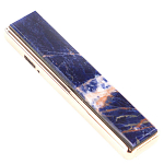 Зажигалка электронная с накладкой из натурального камня Содалит и с USB проводом для зарядки Stone Lighters варинант исполнения - 1 | Loft Concept в Самаре