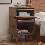 Тумбочка прикроватная деревянная Робот Robot Desk варинант исполнения - 2 | Loft Concept в Самаре